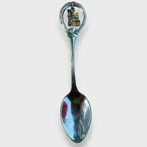 *5 for $15* Oklahoma Oil Derrick Lucky Horseshoe Souvenir Spoon - Picture 1 of 5